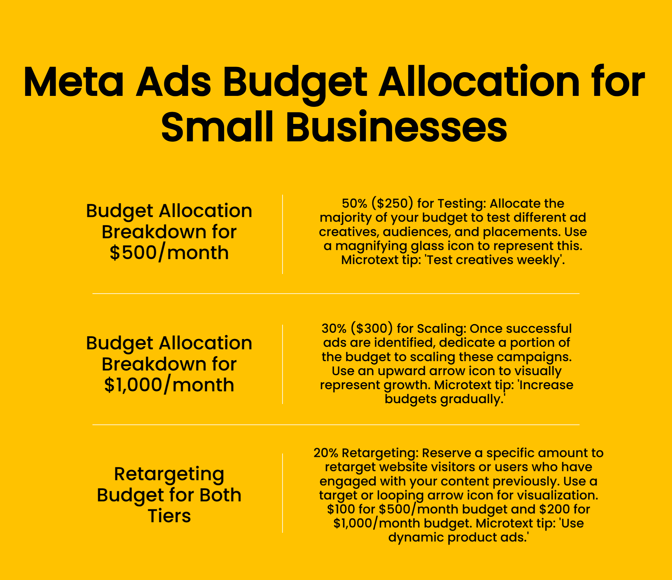 Meta Ads for Small Businesses: Ad Budget Allocation Breakdown