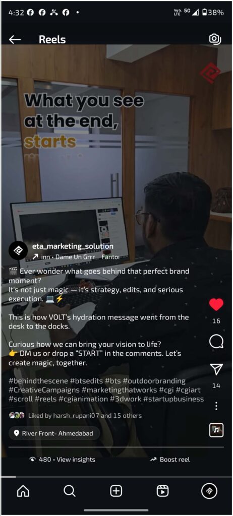 Caption, Hashtag & Publish for instagram reel
