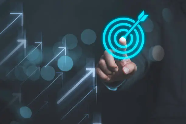 Digital marketing agency idea exploration and campaign goal targeting concept